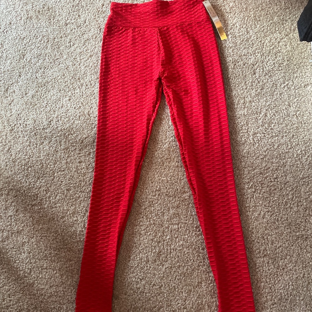 Textured anti cellulite high waist leggings